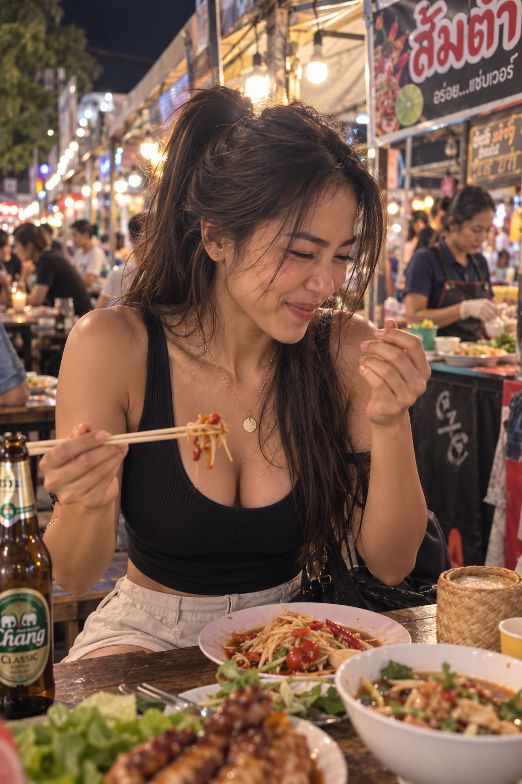 Night market dining